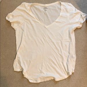 RL Polo: cream v-neck tshirt